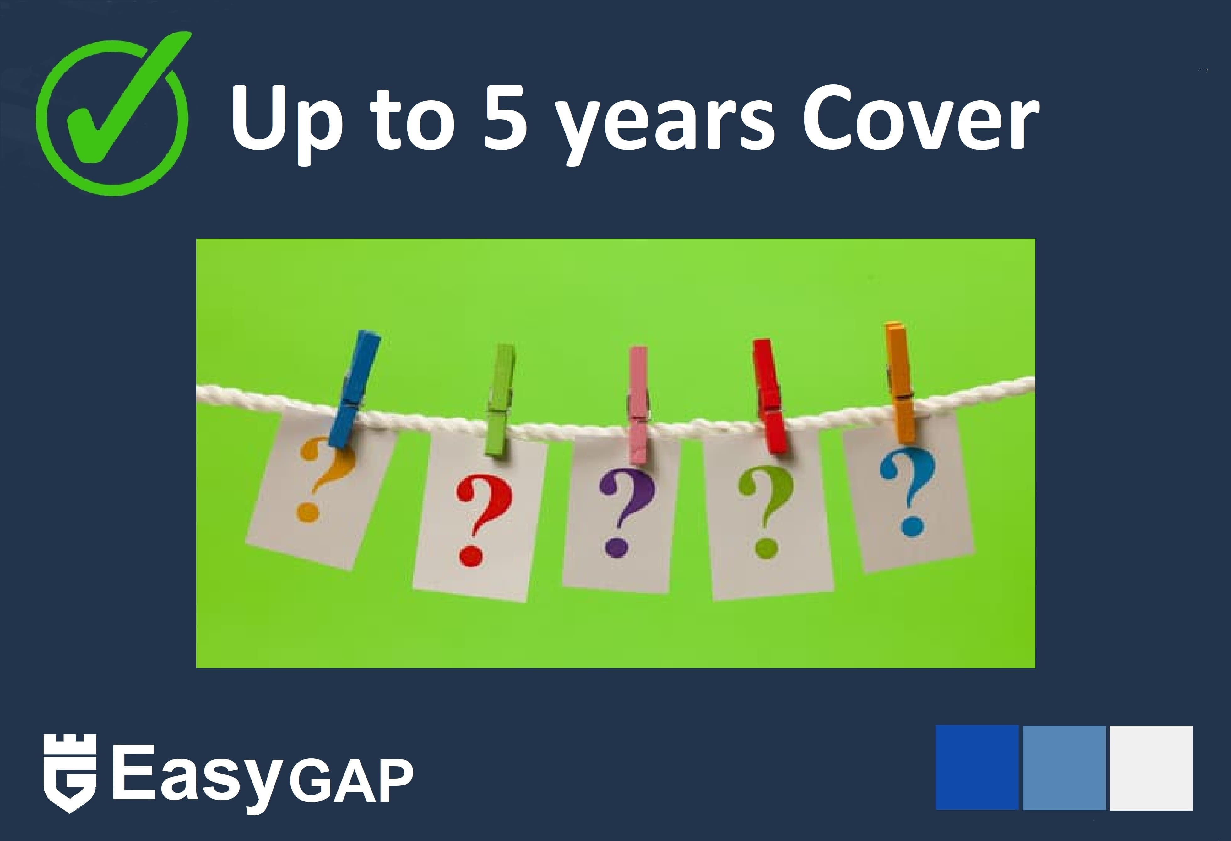 You can Buy up To 5 years cover