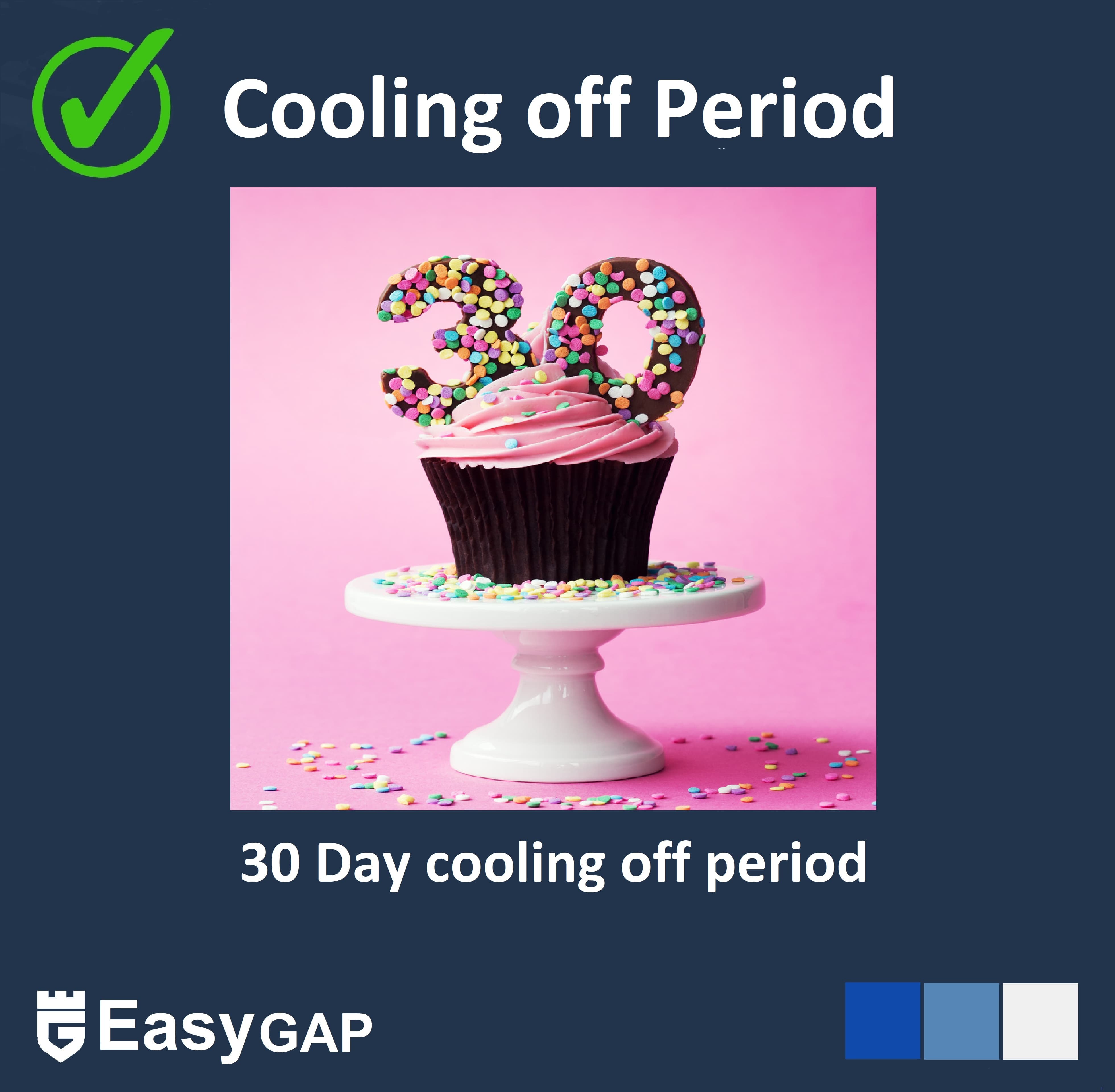 30 Day cooling off to change you mind