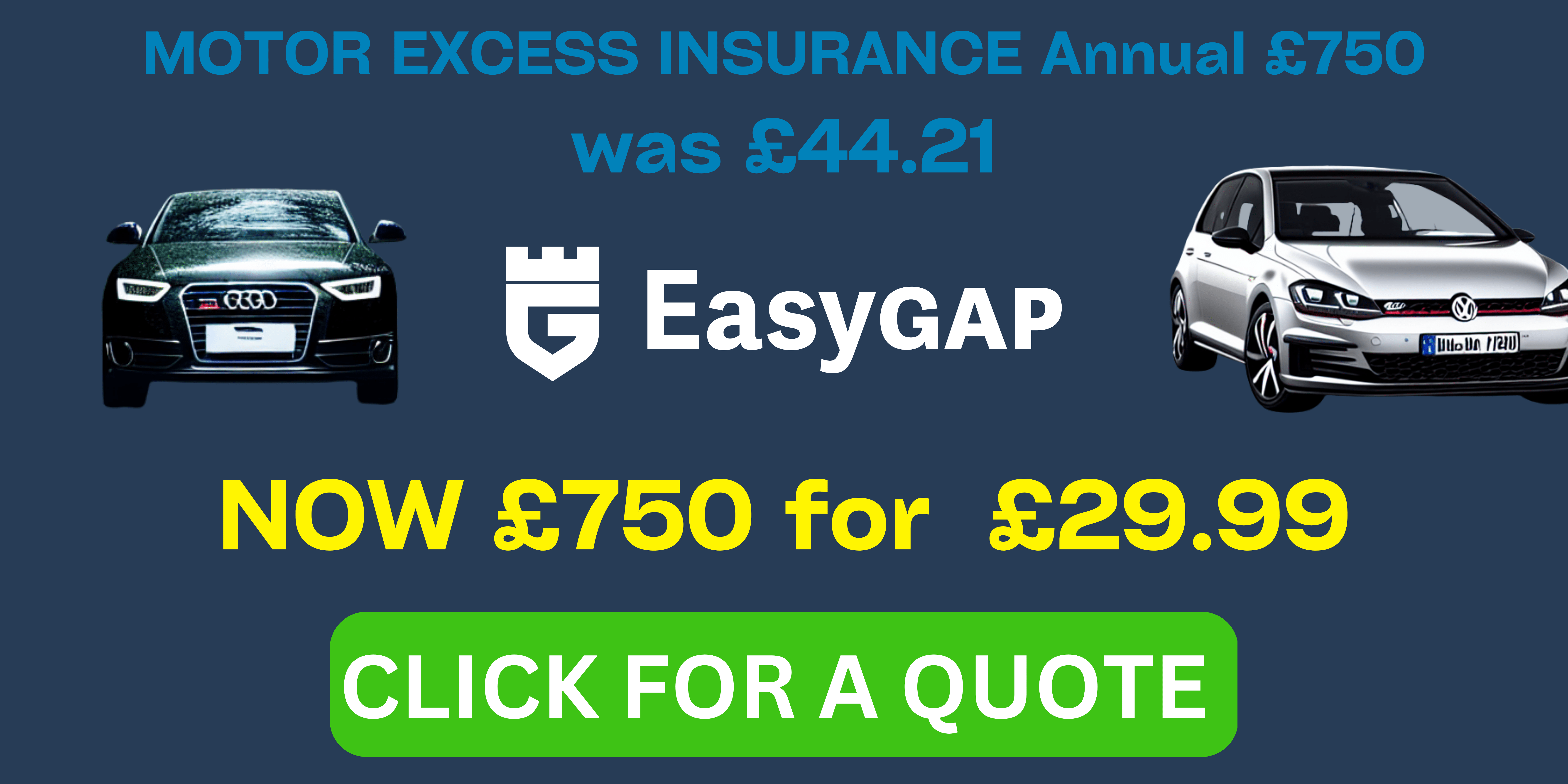 cheap motor excess insurance £750